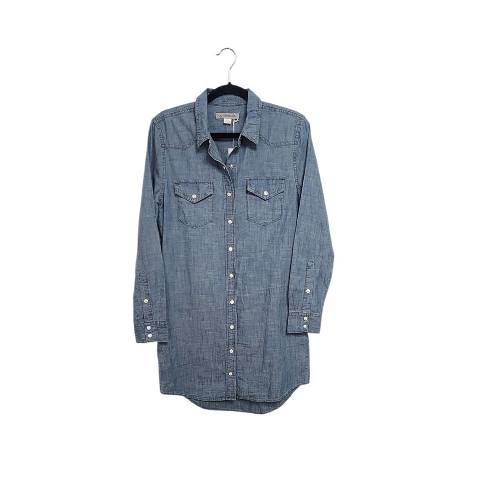 Outerknown Denim Dress Women's XS/TP Long‎ Sleeve Button Down Shirt